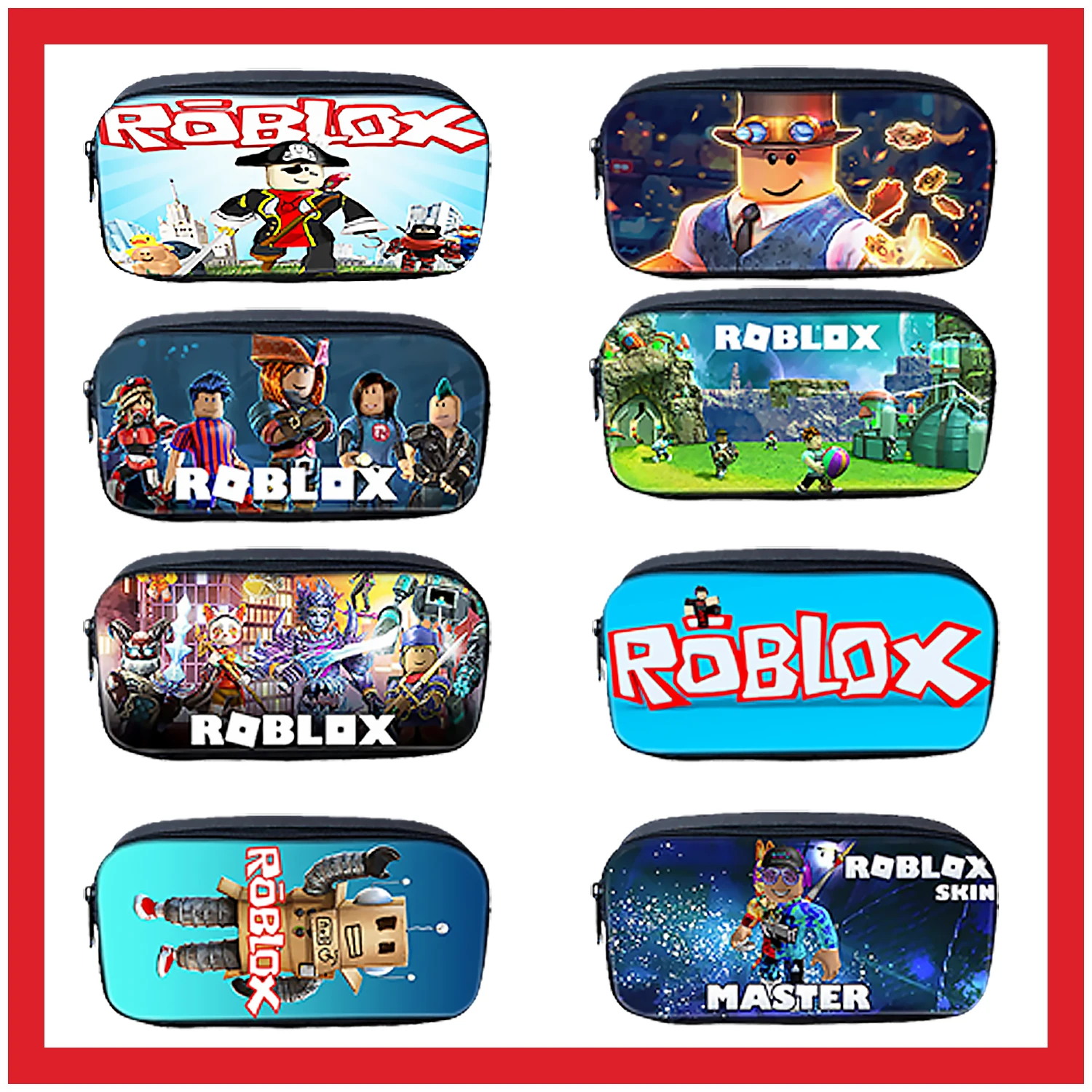 New Cartoon Game Roblox Primary and Secondary Schoolbag Boys Girls Anime Cartoon School Pencil Case Christmas Gift for Kids