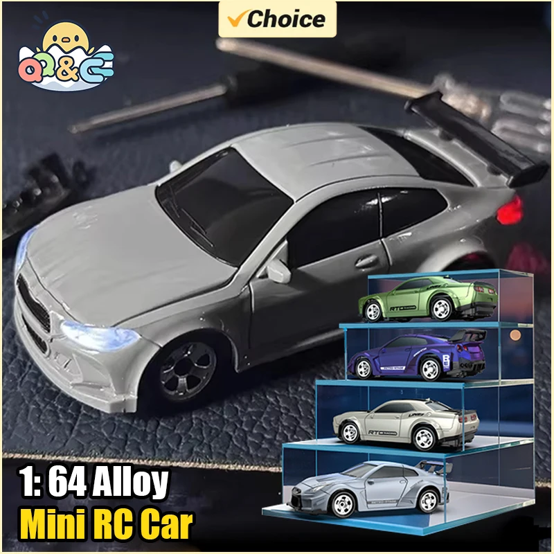 1/64 Mini RC Car Racing Drift Model 2.4G Linkage Light Set Hight Speed 20km/h Remote Controlled Vehicle Toys Kids Xmas Gifts