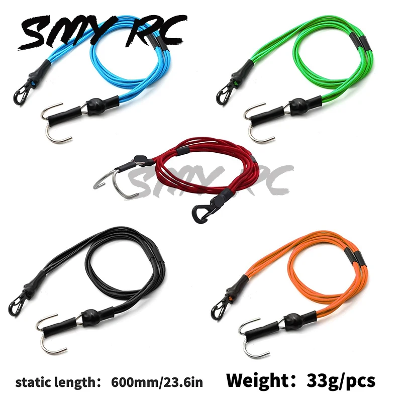 

1/10 RC Crawler Kinetic Winch Strap Escape Rope Rescue Trailer Hook for Axial SCX10 I II III TRX4 Element D90 WPL