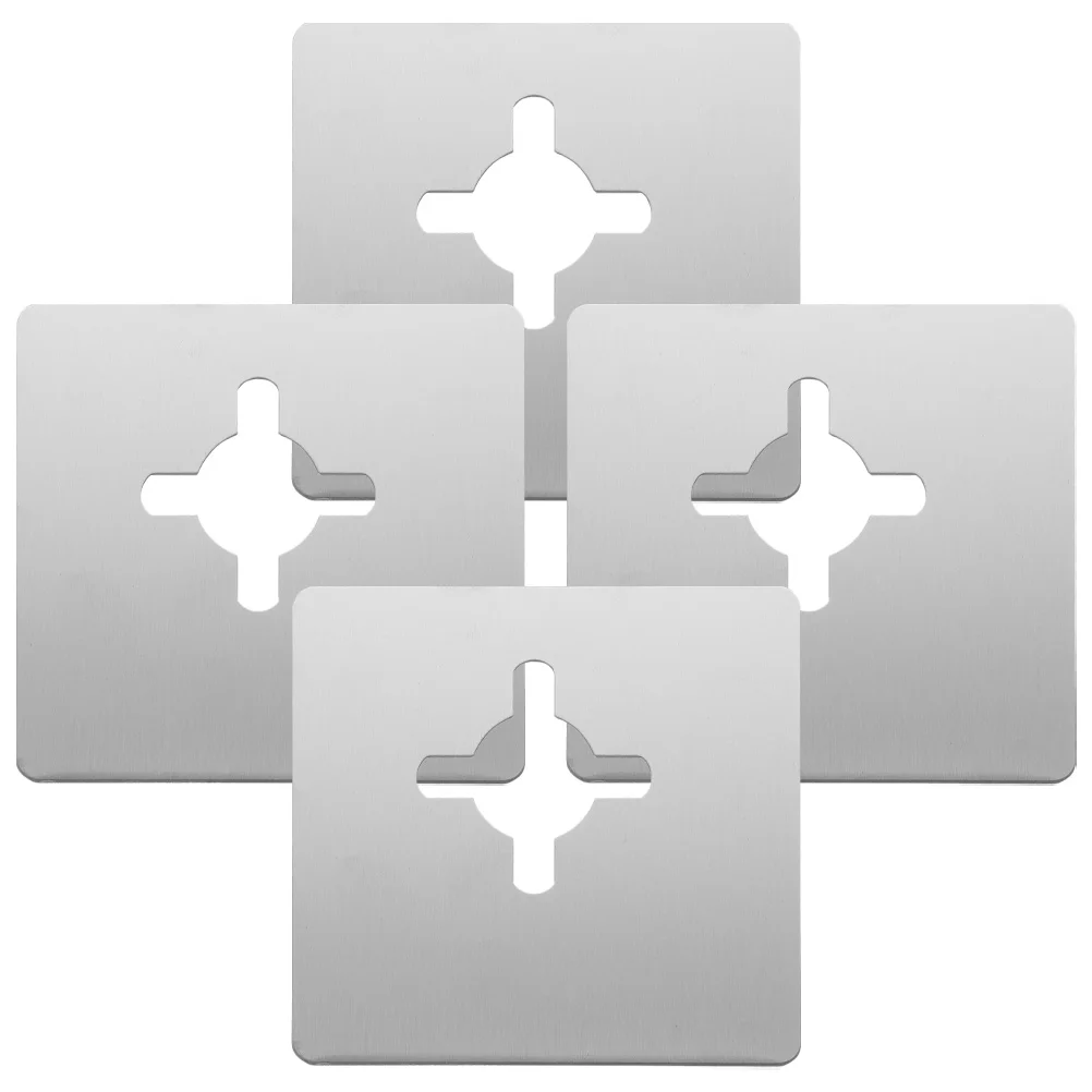 

4 Pcs Door Repair Plate Door Reinforcement Plate Stainless Steel Deadbolt Cover Front Door Strike Plate Metal Door