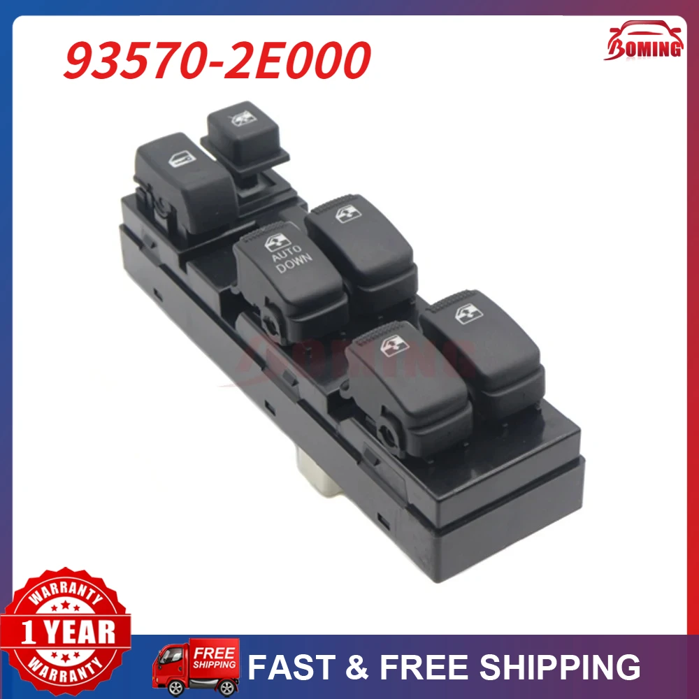 

Car Front Left Driver Side Power Window Master Control Switch Button For Hyundai Tucson 2.0L 2.4L 2.7L 2005-2010 New 93570-2E000