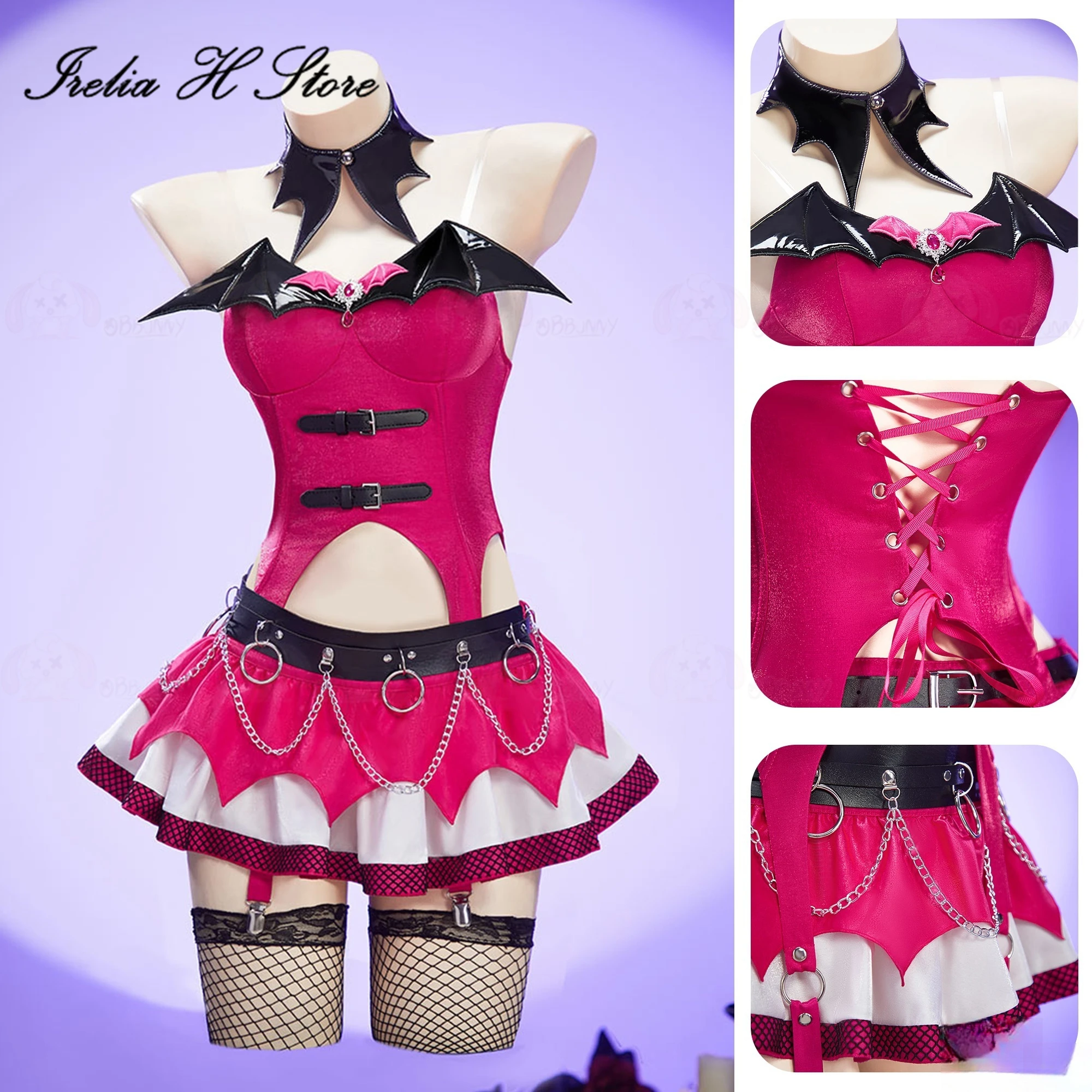 

Irelia H Store Game Draculaura Косплей Костюм Дракулаура платье вампира сексуальное нижнее белье частная фотосессия женский