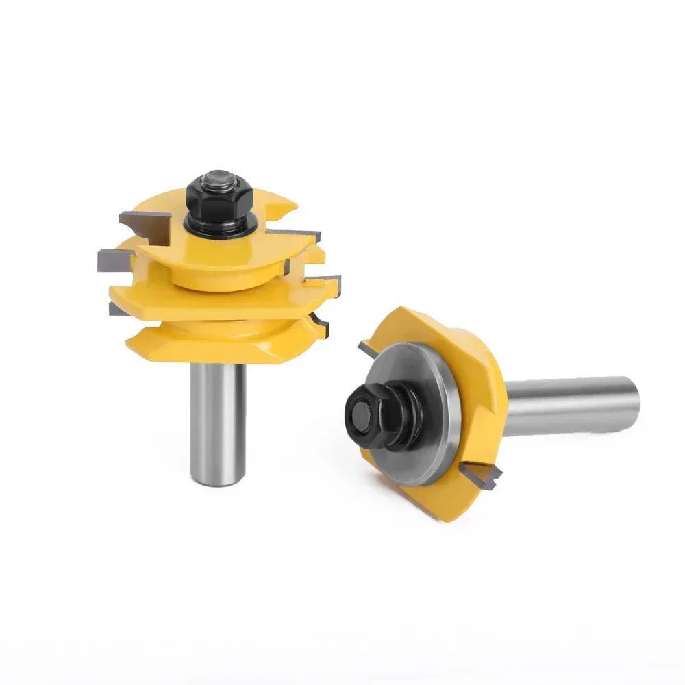 

2 PC 12mm 1/2" Shank Recoverable Bead Glass Door Router Bit Set Matched Milling Cutter Set for Woodworking Engraving Machine