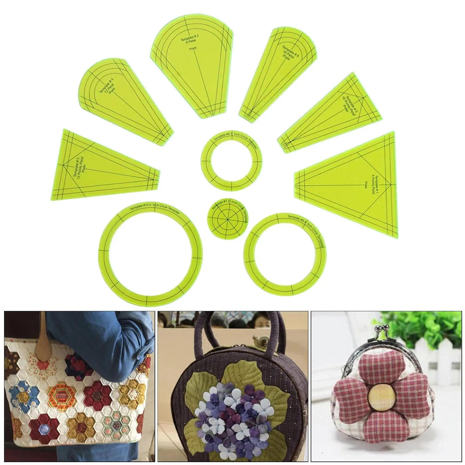 

Набор акриловых линеек для пэчворка и квилтинга, многофункциональные швейные линейки для рукоделия и пошива одежды