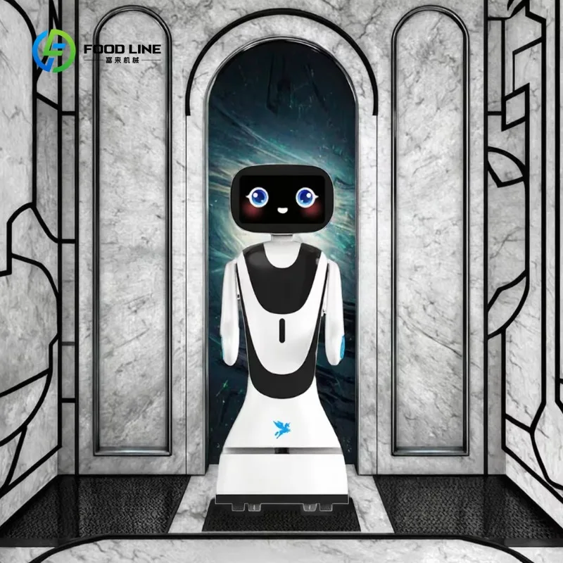 AI Indoor Reception Robot - Welcoming with Voice Guidance, Auto Recharging for Hotel & Office