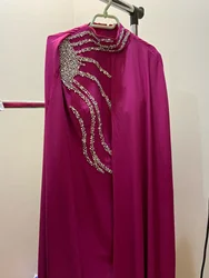 Oisslec Dress Elegant Vintage Sweet Beads Crystal Cape Classic Customize Formal Occasion Prom Dress Evening Party Gowns