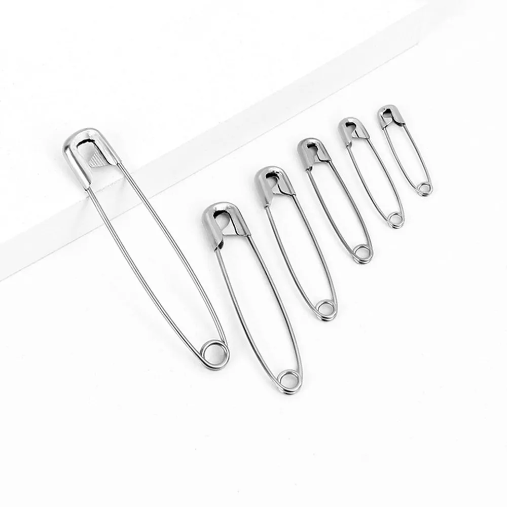 1000 pcs Silver Plated Coiled Safety Pins Craft Quilting Sewing Baby Cloth Nappy Diaper  1-1/3