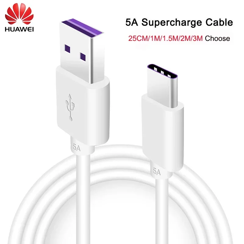 Huawei P40 5A Original Usb Type C Cable Supercharge P30 P20 Mate 9 10 20 30 40 P10 Pro Honor 20 Note 10 20 Super Charging Cord