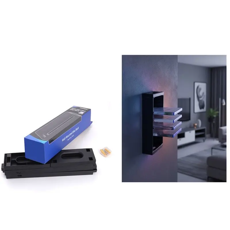 【مفاجأة】حامل تخزين الألعاب المضيف على الحائط لقرص الأقراص المضيفة لجهاز PS5 لأجهزة PS4 DVD لألعاب بلاي ستيشن