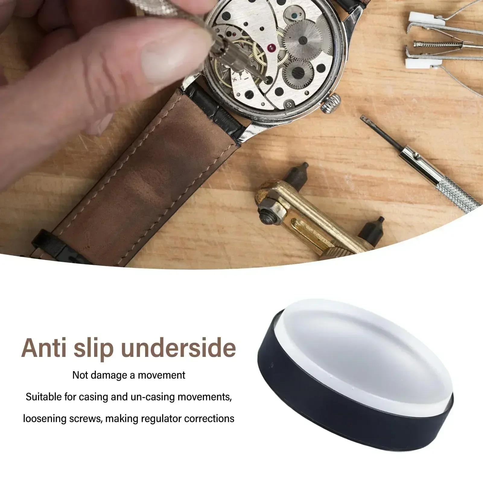 Watch Movement Seat Cushion Transparent Soft Rubber Watch Repair Tool Cushion, Watch Cover Opener, inflatable Rubber Ball