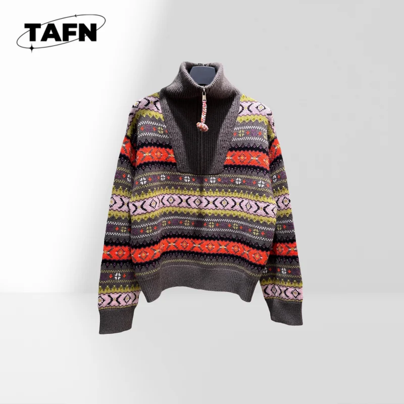 

Warm Wool Sweater for Men, Casual Yet Refined Style for Winter Classic Striped Sweater for Bold Pattern and Soft Knit AJ0920