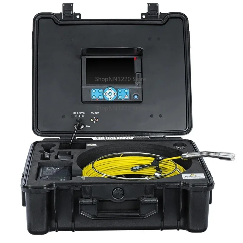 

Waterproof Sewer Inspection Camera 23mm Camera Head 7" with DVR feature 20m/66ft ~ 40m/130ft 5.2mm Push Rod 3199F-23