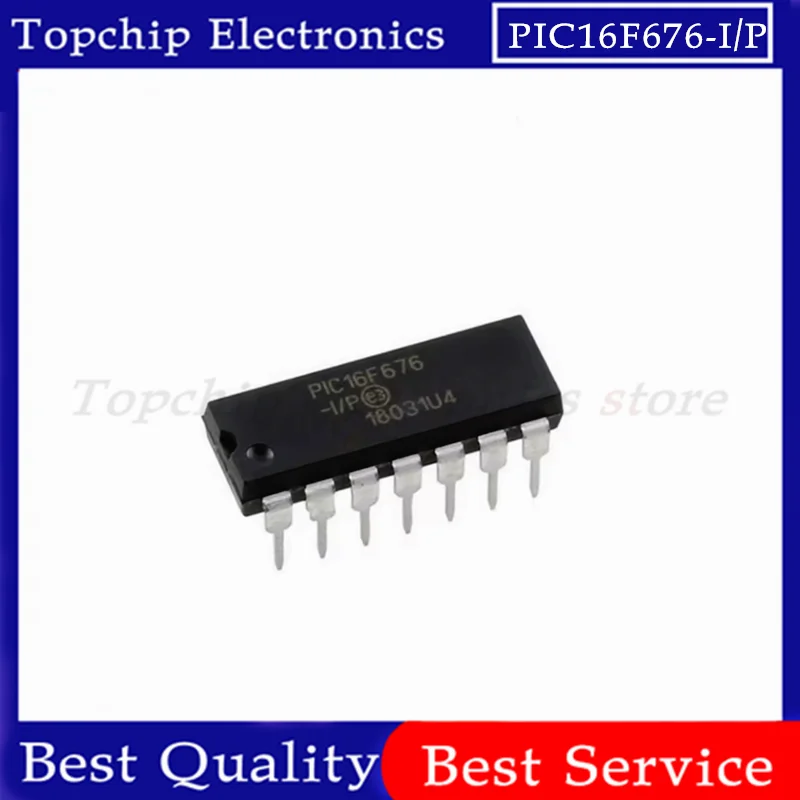 5pcs PIC16F676-I/P PIC16F676 PIC16F676-IP DIP-14