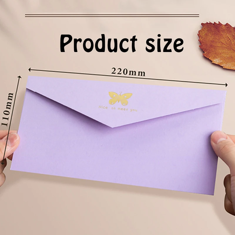 50pcs/lot Envelope High-grade 22x11cm Small Business Supplies Invitations Postcards Giftbox Message Letters Wedding Envelopes