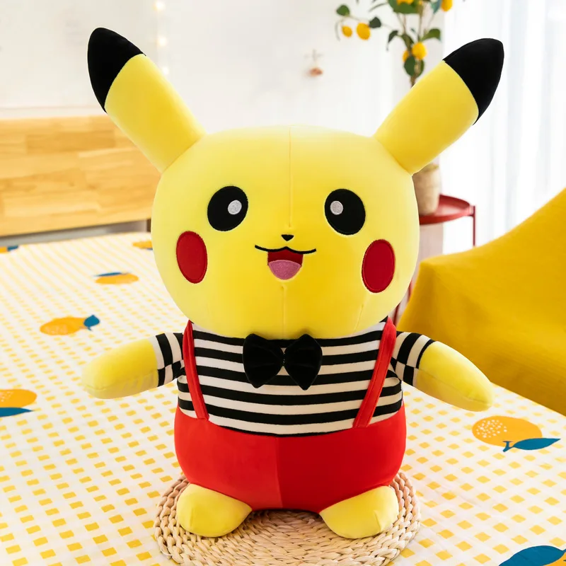 Новая креативная плюшевая игрушка Пикачу с ремешком, милая мягкая кукла, большая подушка для детей, подарок на день рождения, Рождество, мягкий плюш