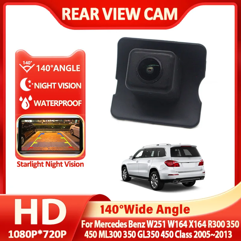 140° HD 1080P Car Rear View Camera For Mercedes Benz W251 W164 X164 R300 350 450 ML300 350 GL350 450 Class 2005~2013 Reverse