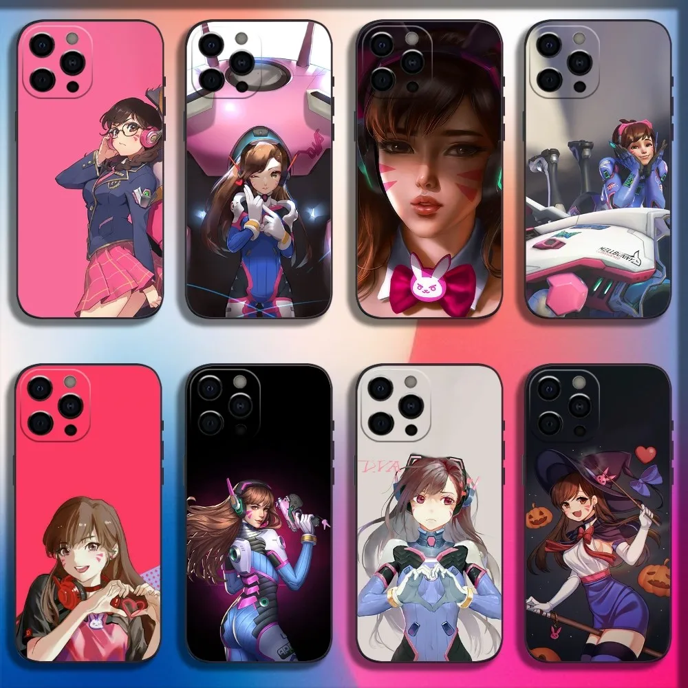 

Dva O-Overwatch Phone Case For iPhone 16,15,14,13,12,11,Pro,X,XS,Max,XR,Plus,Mini Soft Black Cover