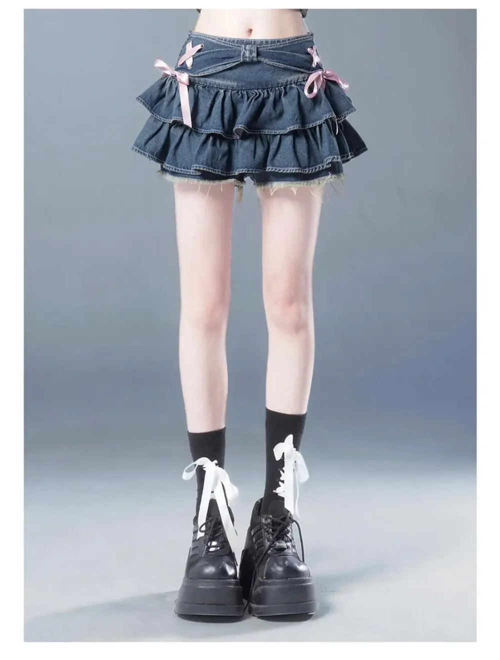 New Fashion Women Hot Girl Sweet Kawaii Bow Vintage Y2k Clothes American Street… - Image 5