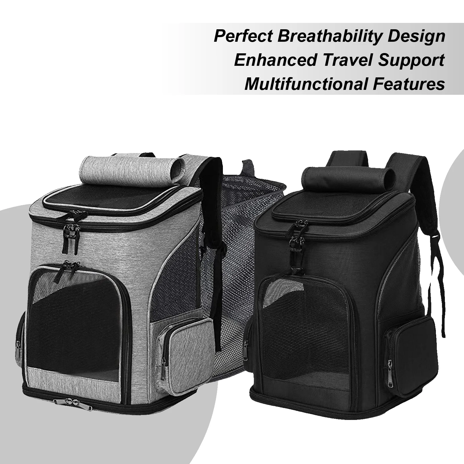 

Cat Carrier Soft Expandable Portable Foldable Cat Carrier Bag Breathable Pet Backpacks For Car Flight Vet Visit Grooming Camping