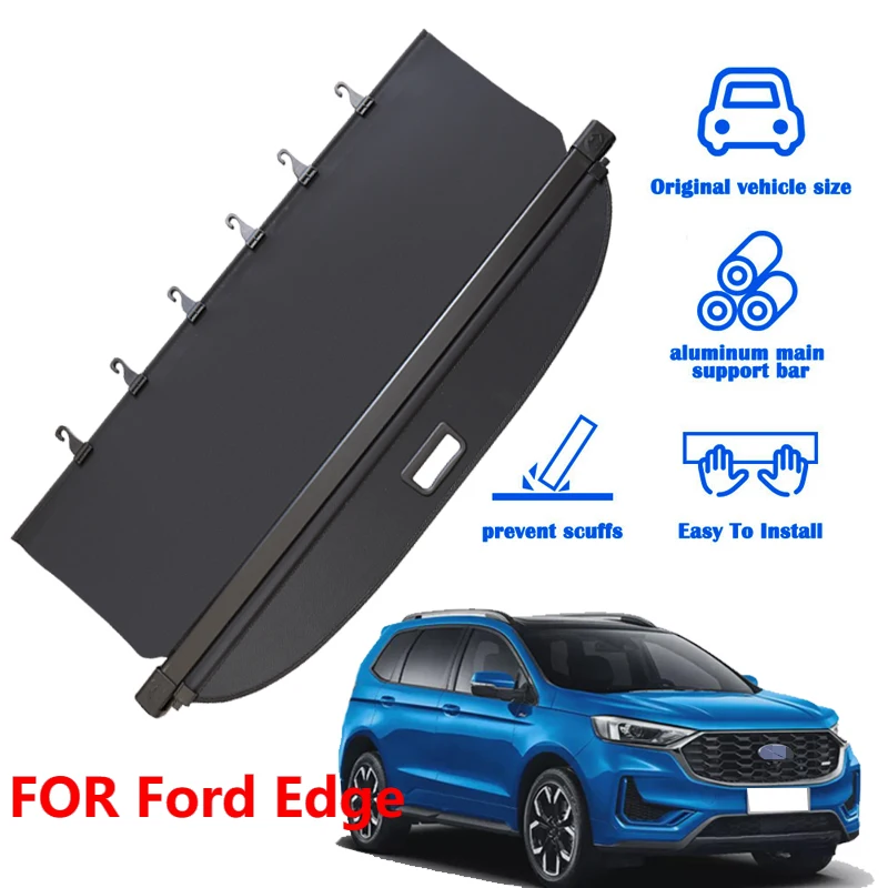 For Ford Edge Retractable Cargo Cover Waterproof Trunk Shield for 2015-2021 Auto Parts