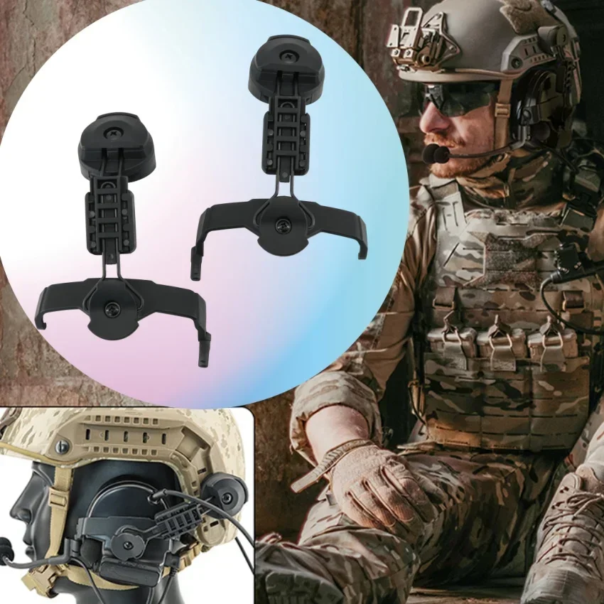 Nieuwe tactische headsetbeugel (montage aan de bovenkant of zijkant van de helm) voor PELTO COMTA Schieten Headsets Jacht Airsoft-hoofdtelefoon