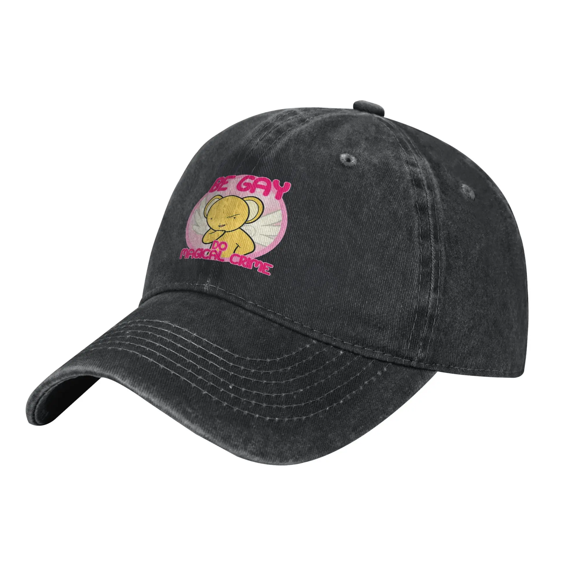 Casual Kero Says Be Gay Do Magical Crime Cardcaptor Sakura Baseball Cap Men Women Distressed Washed Snapback Hat Gift Hats Cap