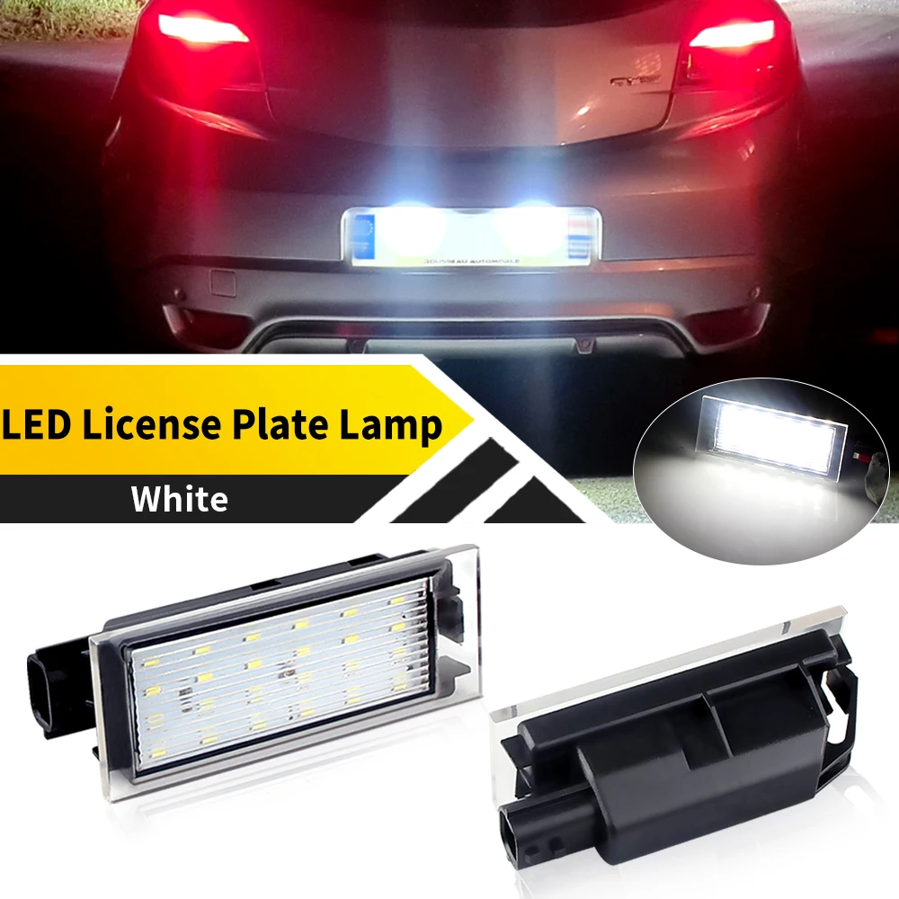 

2PCS Car LED Number License Plate Light For Renault Logan 2006-2011 Trafic 2014-up Twingo 2007-up Twizy 2012-up Wind 2010-up 12V