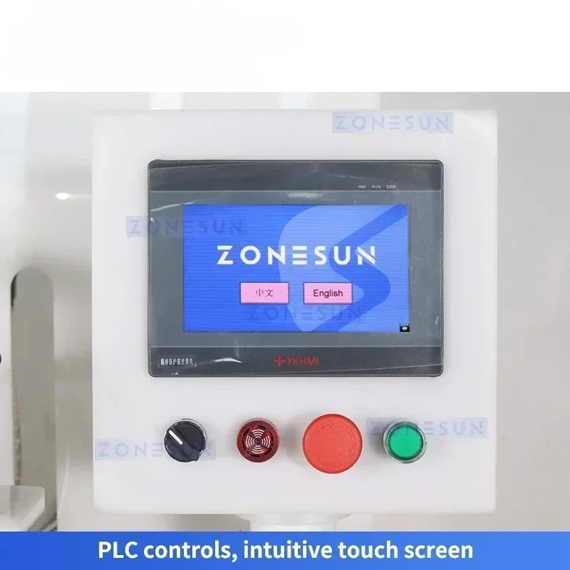 Zonesun خط التعبئة والتغليف ملء السد وآلة وضع العلامات للمنتجات الكيميائية حشو السائل المسنن ZS-FAL180F6 #3