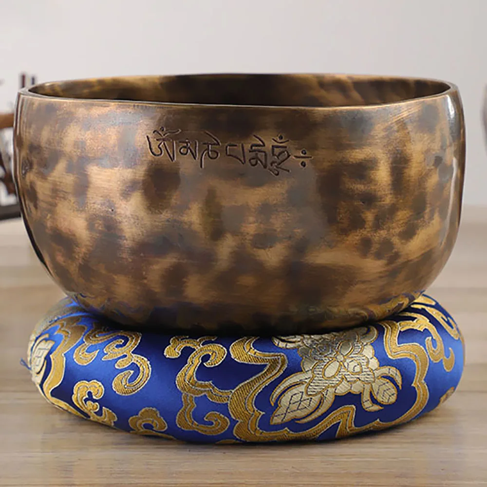 Full Moon Brass Nepal Handmade Tibetan Singing Bowl Buddhism Meditation Large Sound Bowl Chakras Musical Instrument Gifts