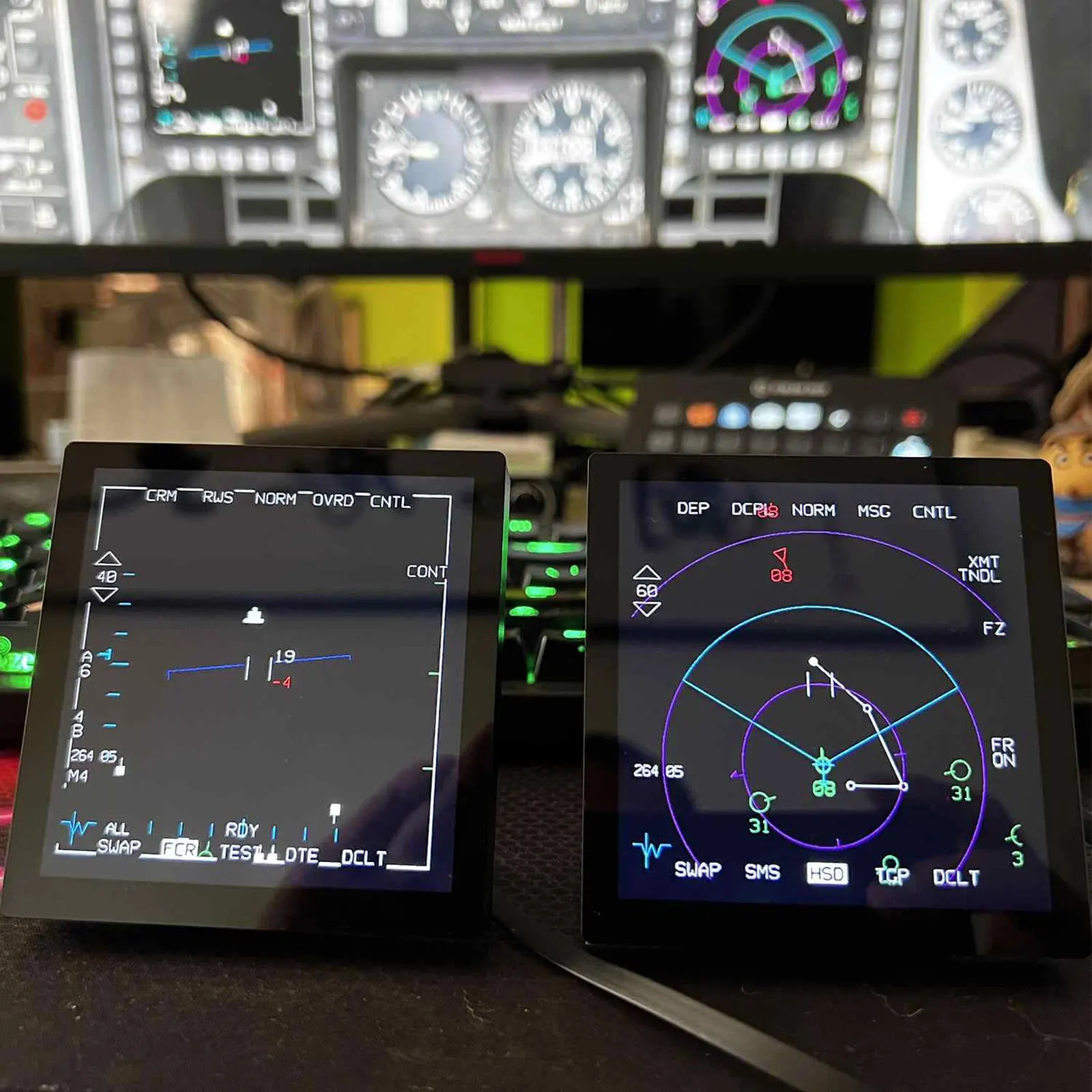 Simplayer STM Mini 4-Zoll-Quadrat-Touchscreen-Monitor USB-Display für Renn- und Fluginstrumente