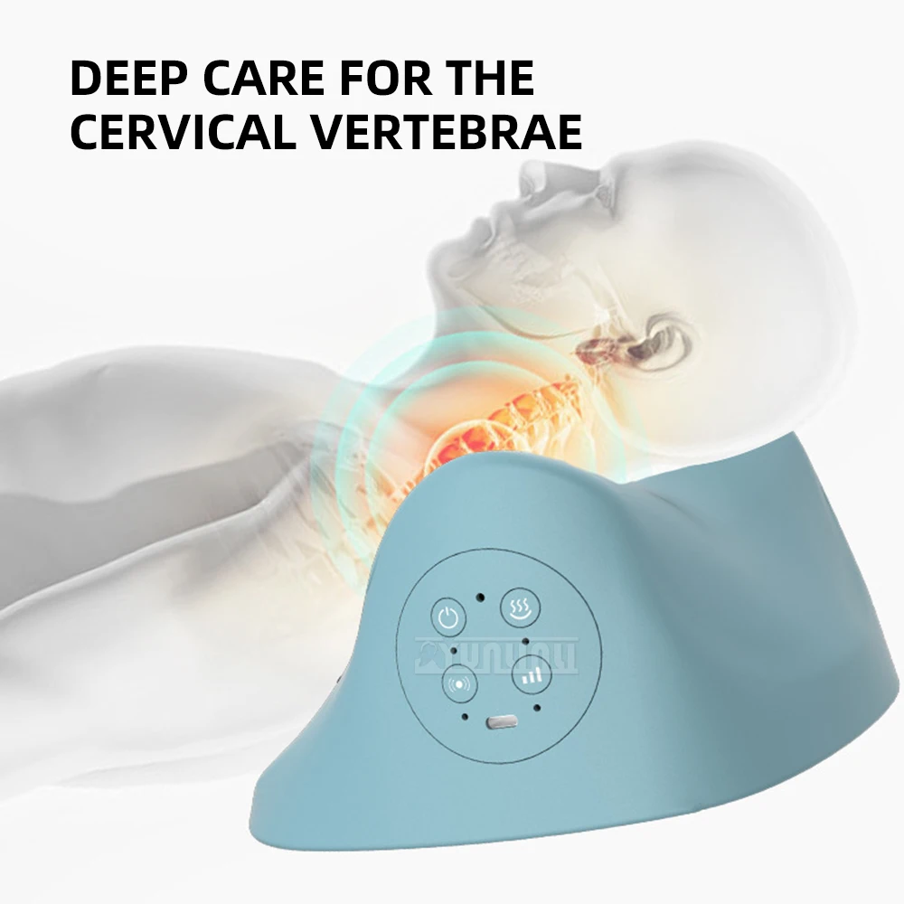 Multifunctional massage pillow portable car-mounted household electric kneading neck hot compress EMS pulse shoulder and neck ma