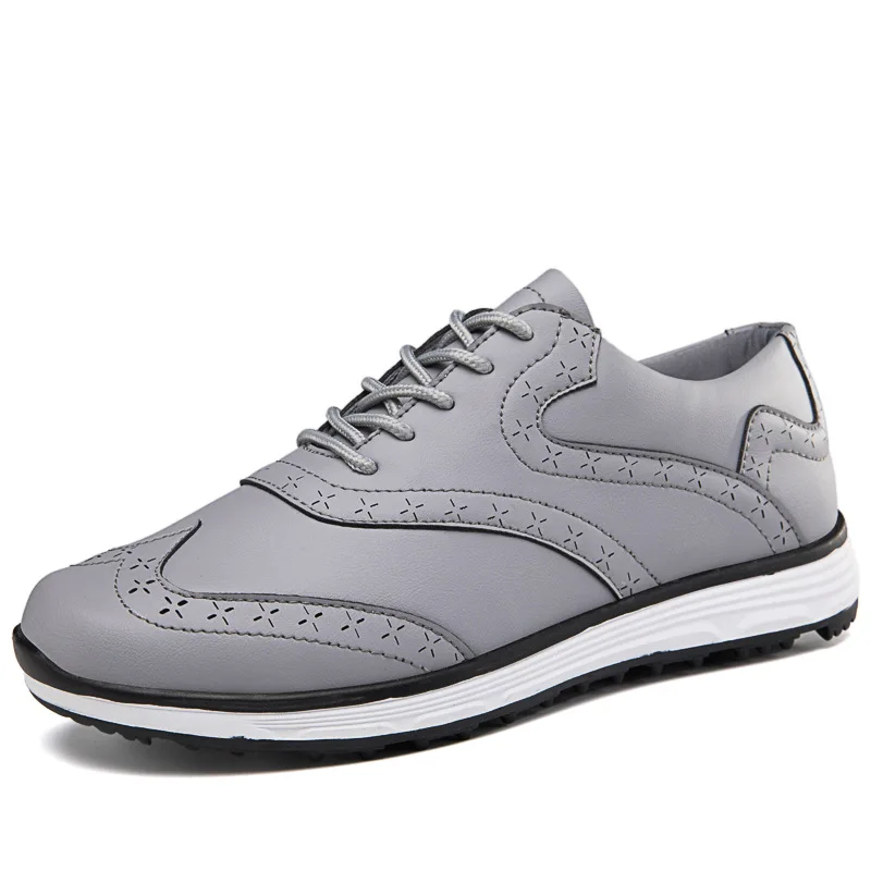 Anti-Slip Golf Shoes for Men, Waterproof Sneakers, British Style, Plus Size