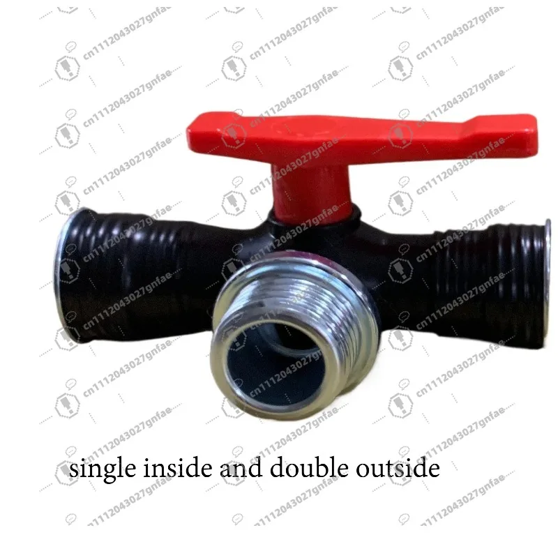 Gas mask switch tee connector accessory is used to connect double bottle or double bag independent switch channel
