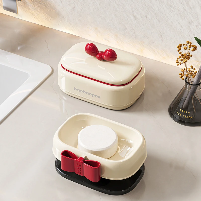 Leakproof Soap Dish With Lid & Draining Layer, Travel Bar Soap Holder Case Container, Portable Travel Size Toiletries Essentials
