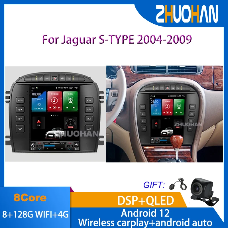 Zhuohan Tesla Touch Screen For Jaguar S-TYPE S Type Android Car Radio Multimedia Players Dvd Automotivo GPS Navigation Carplay