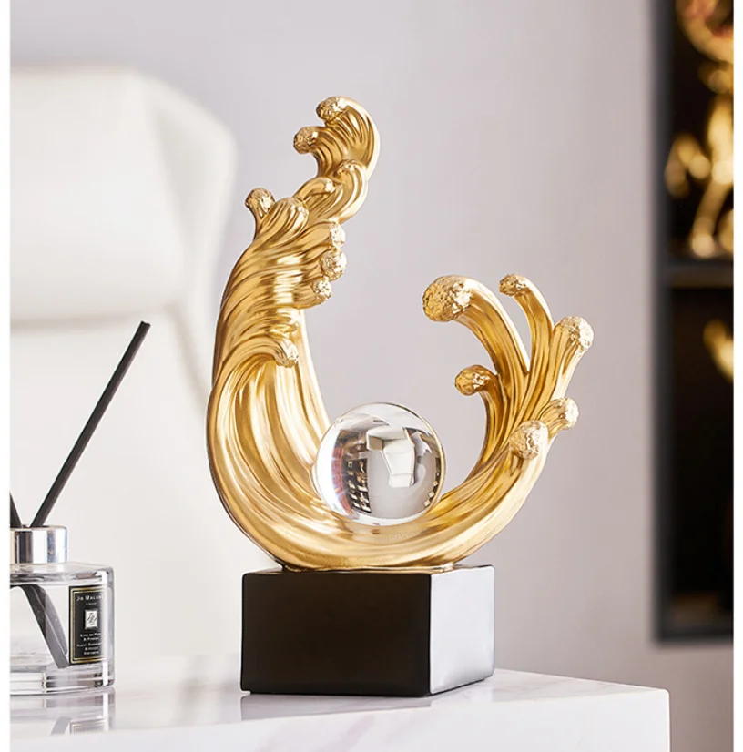 

Gold plated high-end luxury living room foyer office wine cabinet decoration New Year decoration opening gift