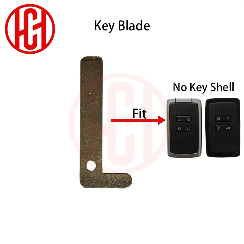 Smart Card 4 Button Car Key Blade Emergency Insert Uncut Blanks Small Blade For Renault Espace Megane Talisman Kadjar