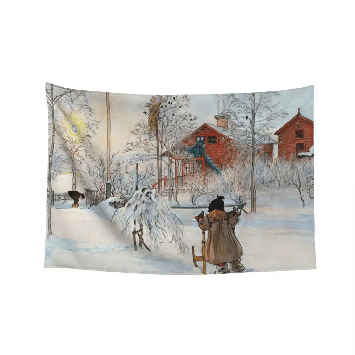 

The Yard and Washhouse - Carl Larsson Tapestry Wallpapers Home Decor Outdoor Decor Home And Comfort Decor Tapestry