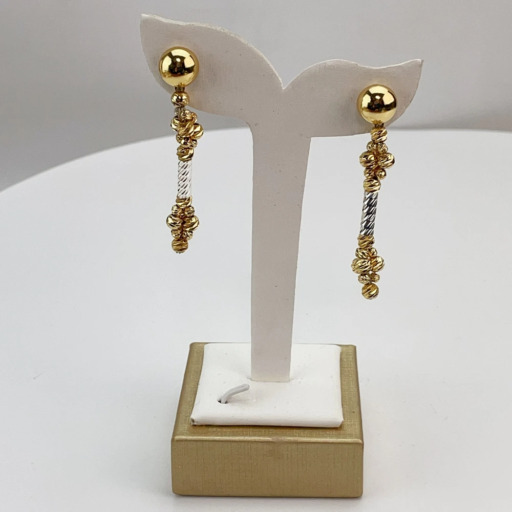 EMMA موضة دبي مطلية بالذهب الخرز القلائد أقراط خواتم مجموعات المجوهرات الجميلة للنساء هدايا مجوهرات الزفاف FHK21385