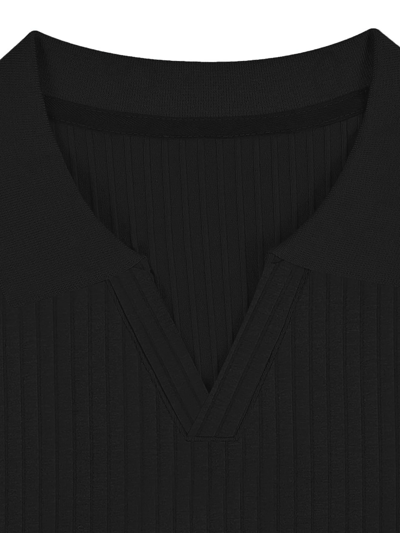 Neues Sommer-Herren-Freizeit-Poloshirt mit Kragen, V-Ausschnitt und Kurzen Ärmeln für den Täglichen Gebrauch – Detail 18