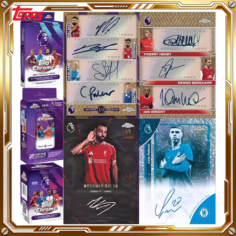 

Коллекционные карточки Topps Chrome 2025-26: Футбольные карточки Премьер-лиги, Загадочная коробка, Аниме-карточки, Игровые карточки, Подарки на День рождения и праздники для детей
