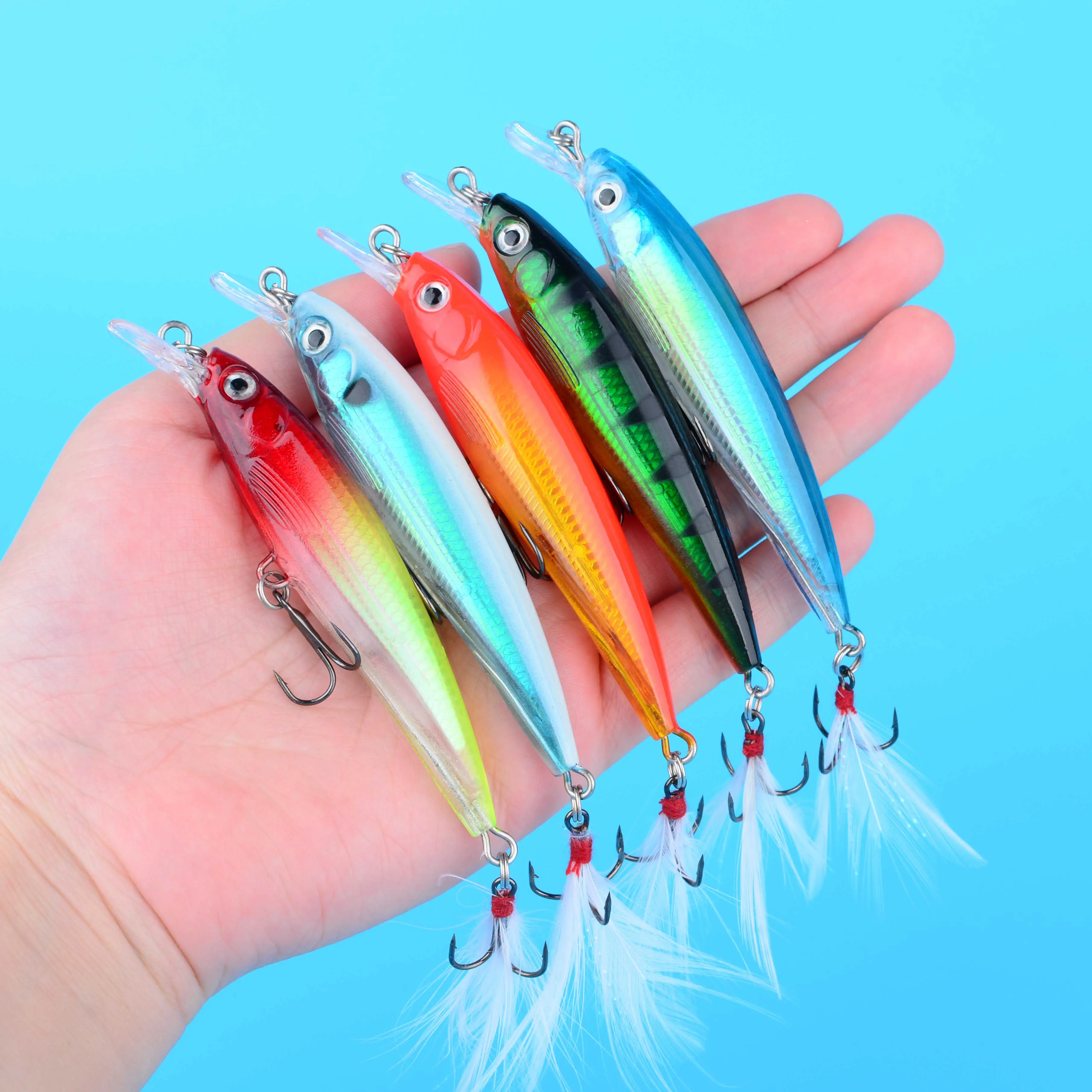 Señuelo artificial duro tipo Minnow – Crankbait para spinning - imagen 2