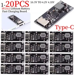 1-20PCS IP2312 CC/CV Mode Type-C USB Input High Current 3A Polymer Ternary Lithium Battery Quick Fast Charging Board 5V To 4.2V