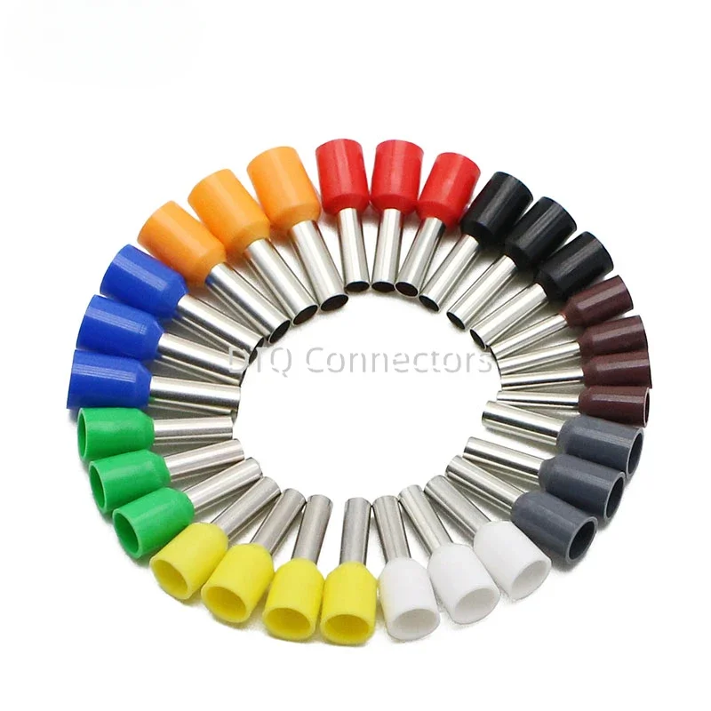 1000PCS/Pack Insulated Cord End Terminal Crimp E0508 1008 1508 7508 2508 Pressure Terminal Ferrules Crimping Terminals Tubular