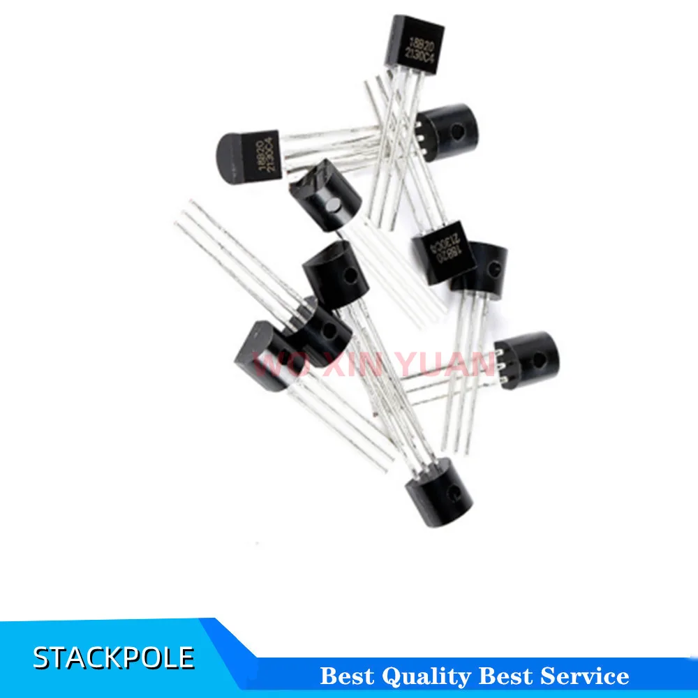 10PCS DS18B20 18B20 TO-92 Temperature sensor New and Origianl DS18B20 TO92 DS18B20 18B20