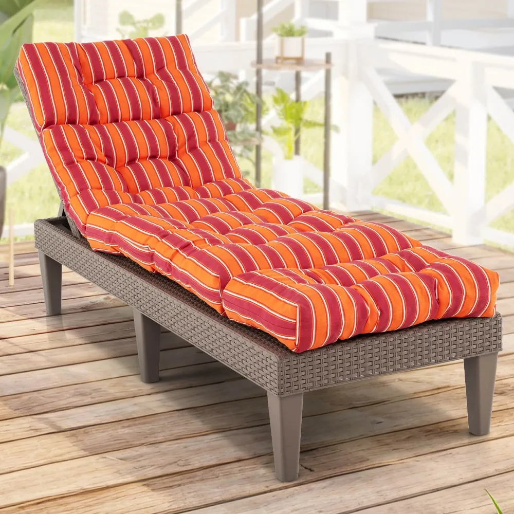 

Lounge Chaise Cushion Padded Recliner Cushion Indoor Outdoor Brown