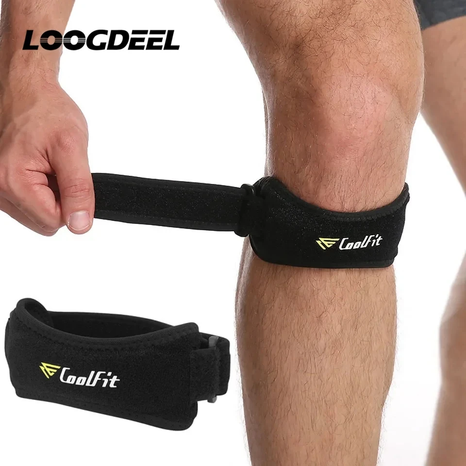 LOOGDEEL 1PCS Knee Brace Support Knee Pad Protective Sports Knee Protector Band Brace Meniscus Support Knee Injury Recovery Men