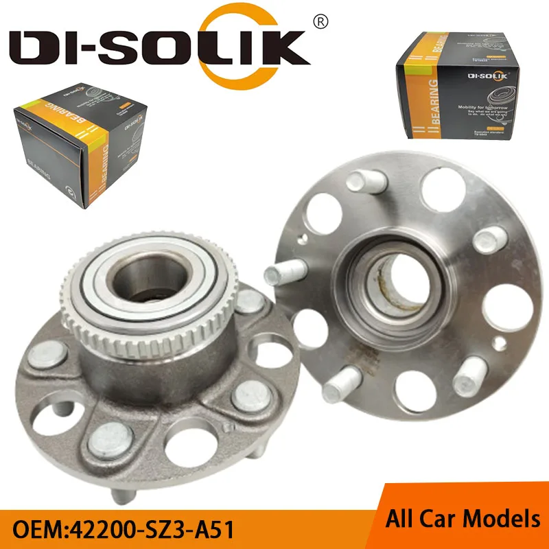 

DI-SOLIK Auto Car Parts Rear Wheel Hub Bearing Unit Assembly 42200-SZ3-A51 42220-SZ3-951 5-86206299-0 RW8123 HUB150-5 BR930185