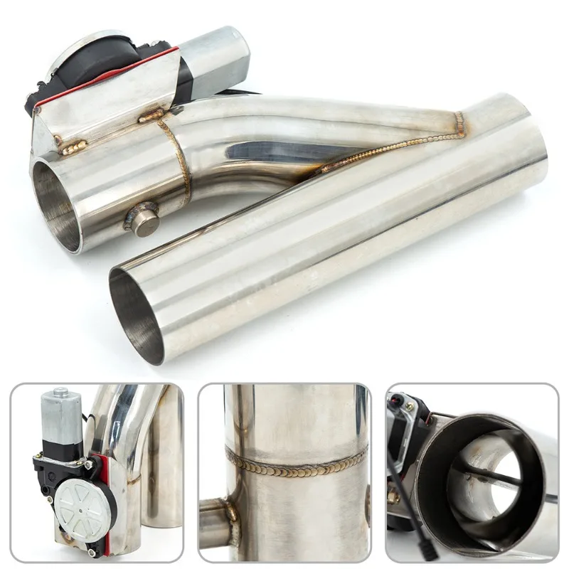 Modified car tail throat sound wave chimney type tail drum, system Y-type remote control straight exhaust pipe