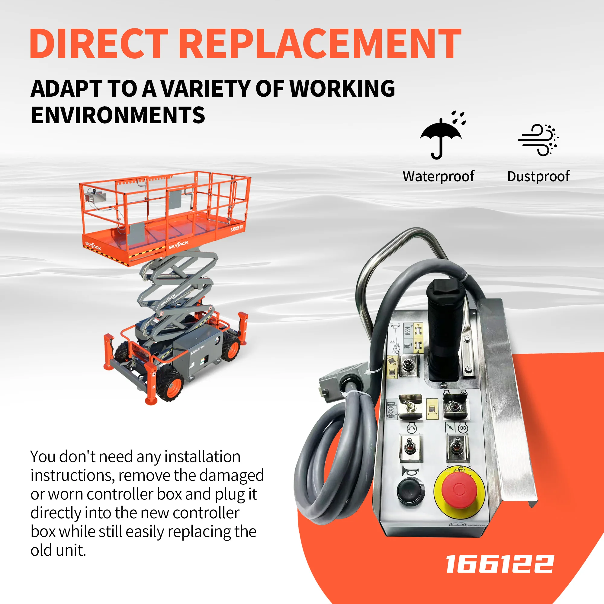 صندوق التحكم في المنصة 166122 137798 للمصاعد المقصية Skyjack SJ6826RT SJ6832RT